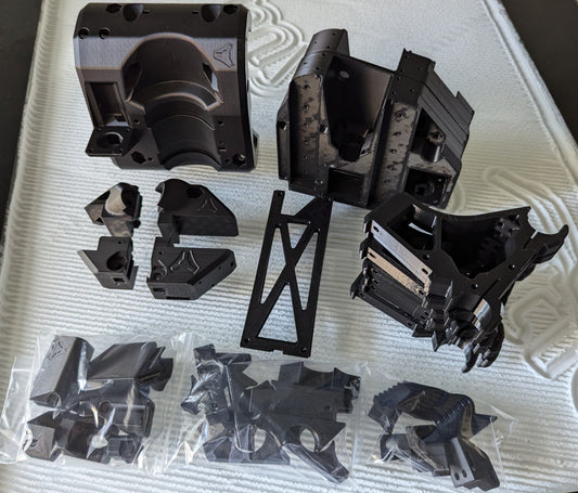 LowRider v4 Printed Parts with Aluminum XZ Plates