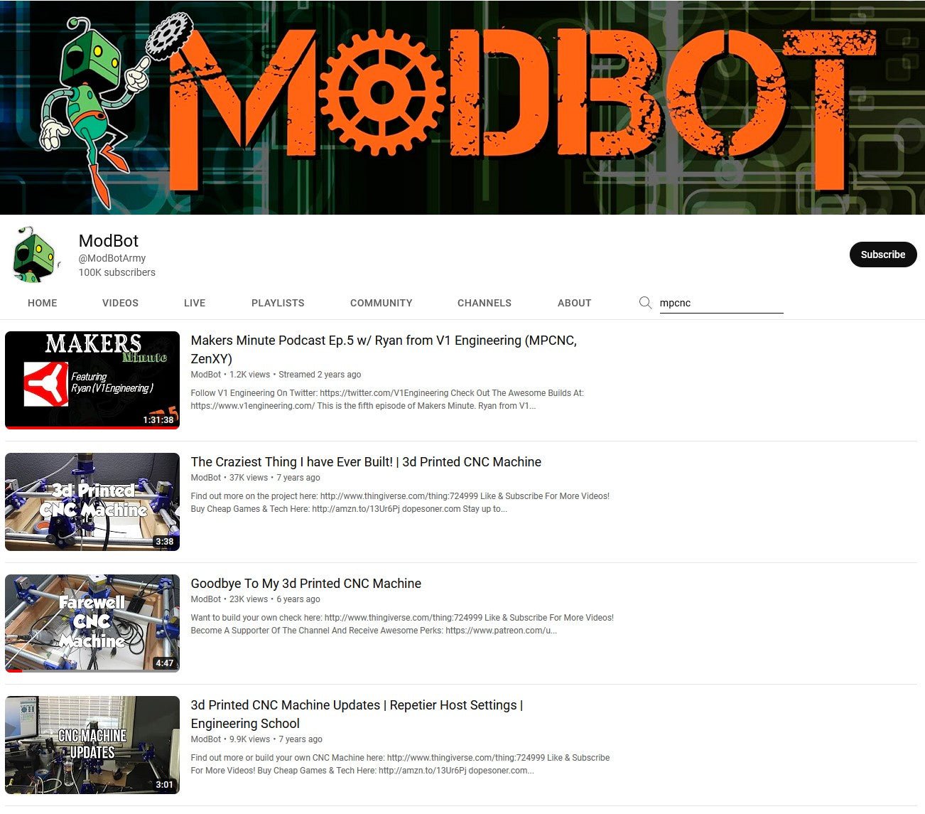 ModBot Livestream – V1 Engineering Inc