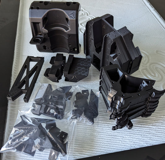 LowRider v4 Printed Parts with Aluminum XZ Plates